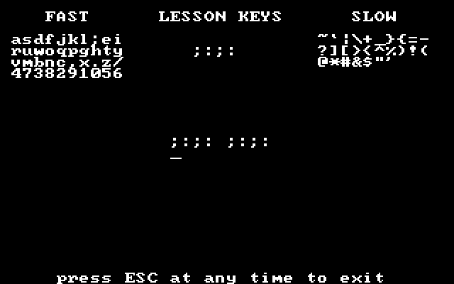 IBM Typing Tutor 1.00 - Lesson